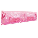Breast Cancer Awareness Month Decorations, Breast Cancer Awareness Banner, Breast Cancer Awareness Decorations Outdoor Banner for Home or Office, 118 x 20 Inch