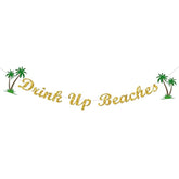 Drink Up Beaches Banner Bachelorette Party Banner Beach Bach Bachelorette Party Decorations Hawaii Luau Tropical Summer Beach Bachelorette Themed Party Supplies Beach Party Decorations