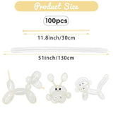100 Pcs Clear 260 Balloons – Long Skinny Twisting Balloons for Party & Decorations