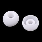uxcell Silicone Replacement Earbud Tips, 50 Pcs 4mm Inner Hole Ear Bud Tip Noise Isolation Cap Replacement Cover for Most in Ear Earphone Headphone, White