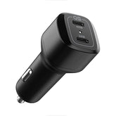 Spigen for USB C Car Charger, 65W Dual USB Car Charger Fast Charge(PD 3.0 45W+20W) Compatible with iPhone 17 16 Pro Max Plus 15 14 13 Mini Pixel MacBook iPad Pro M4 Air M2Galaxy S24 S23 Ultra Note