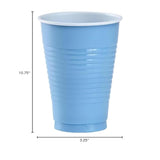 Light Blue Solid Color Plastic Party Cup (12 Oz.) 20 Count - Premium Quality And Durable, Perfect For Any Celebration