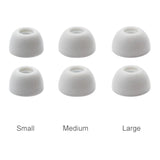 Replacement Memory Foam Eartips For Soundcore By Anker P20I/P30I/Life P3I/ Life P2 Mini/A20I True Wireless Earbuds, Comfort Fit (3 Pairs, S/M/L, White/Gray)