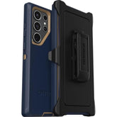 OtterBox Galaxy S23 Ultra (Only) - Defender Series Case - Blue Suede Shoes - Rugged & Durable - with Port Protection - Includes Holster Clip Kickstand - Non-Retail Packaging