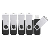 16Gb Usb3.0 Flash Drive 5 Pack Bulk, Thumb Drive Usb Stick For Data Storage Backup, Jump Drive Pen Drive Zip Drive Memory Stick With Indicator, Usb Storage Flash Drive Swivel Design