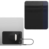 kwmobile 2X Elastane Sleeve Compatible with SanDisk Portable SSD, Samsung T7, Crucial X8, HDD Case - Stretchy Holder for External SSD - Black/Dark Blue