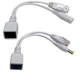 12V Poe Splitter For Ip Cameras, Poe Injector And Poe Splitter Kit With Rj45 Ethernet And Power Via Dc 5.5X2.1 Mm F/M Adaptor Connector,6 Pairs