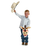 3Pcs Inflatable Stick Horse,Inflatable Horse Head On Stick Horse Costume Pony/Halloween/Western Cowboy/Horse Baby Shower Birthday Party Decorations Supplies Favors Props,37 Inches Red Pink Brown