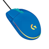 203 Prodigy Wired Gaming Mouse, 8,000 Dpi, Rgb, Lightweight, 6 Programmable Buttons, On-Board Memory, Compatible With Pc/Mac - Blue