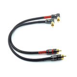 '-055 90 Degree Right Angle Rca Subwoofer Cable Audio Cable Rca Male To Male Au