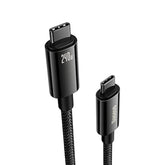 Baseus USB C Cable, 240W PD 5A Fast Charging USBC to USBC Cable, Zine Alloy Nylon Braided Type C Charger Cord for iPhone 17 16 Pro/Plus/Pro Max, MacBook, iPad Pro/Mini, Samsung S23/S22+ (10ft)