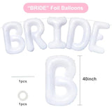 40 Inch Large White Bride Balloons Giant Jumbo Helium Foil Mylar Bride Banner For Wedding Marriage Bridal Shower Engagement Party Decorations And Supplies