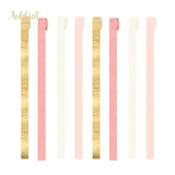 Wedding Party Decorations, 8 Rolls Pink Gold Crepe Paper Streamers For Wedding, Bachelorette, Birthday, Baby Bridal Shower, Valentines Day Party Backdrop Decorations, 82Ft Long