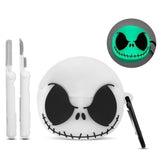 Compatible With Samsung Galaxy Buds 3 Pro Case&Galaxy Buds 3 Case Cover With Cleaner Kit, Glow In The Dark Soft Silicone Protective Skull Cases For Galaxy Buds 3/Galaxy Buds 3 Pro Case For Men Women