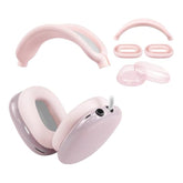 Protective Kit For Airpods Max, Headband Cover + Tpu Case Protector + Silicone Ear Pads Cover, Sweatproof Accessory, Easily Washable, Anti-Scratch (Pink)