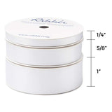 3 Rolls Double Faced Solid Satin White Craft Ribbon,Total 30 Yards,(1/