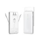 Portable Charger With Built-In Cables And Wall Plug, Fast Charging Power Bank 10000Mah, Usb C Battery Pack Compatible With Iphone 15/14/13, Samsung, Tablets, More Phones - White