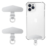2 Pack Metal Phone Tether Tabs, Rotatable 360° Phone Lanyard Patch, Triangle Tether Tab for Most Full Coverage Cases, Universal Cellphone Strap Tab