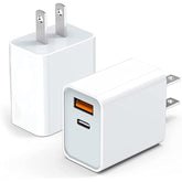 Charger Block, Usb C Fast Charging Block Usbc Wall Charger Dual Port Usb & Type C Multi Ports Usb Plug Outlet For Iphone Samsung Quick Charge Box Power Delivery Cube Adapter Cargador Brick
