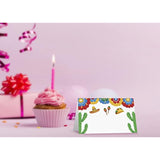 Table Place Card, Mexican Party Themed Tent Style Cards, Pack Of 25 Half-Fold Reception Place Card, Perfect For Mexican Fiesta Party, Baby & Bridal Shower, Birthday And Special Events A27