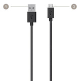 Belkin MIXIT Micro USB Cable for Samsung Phones (Black, 4 Feet)