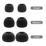 Replacement Ear Tips For Jbl Endurance Run 2 Wired Headphones, Soft Silicone Tips, 9 Pairs (S/M/L) Black