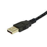 Usb 2.0 Type-A Male To Type-A Female - Extension Cable, Gold Plated, 28/24Awg, 15 Feet, Black