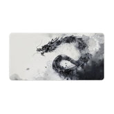 Desk Pad Mat Large Mousepad Japanese Dragon Cool Black White Fantasy Mouse Pad Desk Mat For Keyboard And Mouse Non-Slip Rubber Desk Pad Office Supplies For Desk 30X60Cm