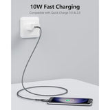 Short Micro Usb To Usb C Cable 1.5Ft, Otg Usb Type C To Micro Usb Cable Nylon