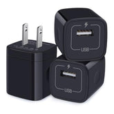 Usb Wall Charger, Charger Block, 3-Pack 1A/5V Charging Cube Box Single Port Usb Chargerr Plug For Iphone 17 Air 16E 16 15 14 13 12 11 Pro Max,Se,Xr/Xs/X/8/7/6/6S, Ipad, Samsung Galaxy S25,A17,Pixel 10