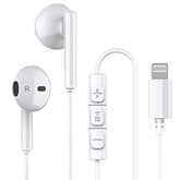 Wired Lightning Headphones MFi Certified with Mic for iPhone 11–14 SE XR