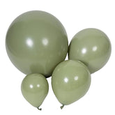 100pcs Sage Green Balloon Set in Various Sizes for Weddings, Birthdays & Baby Showers