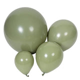 100pcs Sage Green Balloon Set in Various Sizes for Weddings, Birthdays & Baby Showers