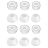 Replacement Ear Caps Cover Compatible With Huawei Freebuds 6I/5I Eartips, Soft Silicone Ear Tips Earbuds Cushions Tip Covers For Huawei Freebuds 6I/5I/4I, 3 Sizes 6 Pairs (White)