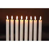 Flameless White Taper Candles Flickering With 10-Key Remote, Battery Operated Led Warm 3D Wick Light Window Candles Real Wax Pack Of 6, Christmas Home Wedding Decor(0.78 X 9.64 Inch)