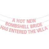 A Hot New Bombshell Bride Has Entered The Villa Banner For Bachelorette Decorations, Bachelorette Party Banner, Bach Island Bachelorette Party Favors, Bride Party, Bridal Shower, Engagement Decor Us1