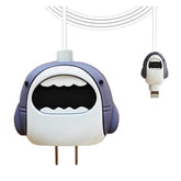Cute Protective Case Compatible With Apple 20W Usb-C Adapter Charger, 3D Cartoon Protective Cover, Cable Protector Sleeve For Iphone Charger (Cute Shark)