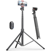 71in Aluminum Phone Tripod Stand with Wireless Remote for iPhone and Android