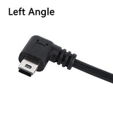 Dash Cam Power Cord, 9.8Ft 90 Degree Mini Usb Cable, Angle Mini Usb B Male To Usb A 2.0 Male Data Sync And Charging Cable For Garmin Nuvi Gps,Canon,Dash Cam (3M, Black Left Angle)