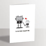 Cute Robot Valentine'S Day Card For Kids, To My Mini Valentine Gift, V-Day Card For Daughter Son From Daddy Mommy, Lovely Valentines For Little Boy