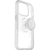 OtterBox Otter+Pop Case for iPhone 14 Pro, Shockproof, Drop Proof, Protective Case with PopSockets PopGrip, 3X Tested to Military Standard, Clear