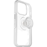 OtterBox Otter+Pop Case for iPhone 14 Pro, Shockproof, Drop Proof, Protective Case with PopSockets PopGrip, 3X Tested to Military Standard, Clear