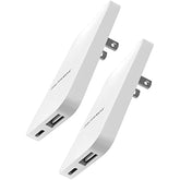 Type C Flat Wall Charger, Ultra Slim (Multi-Port Power Adapter) For Iphone 12/13/14/15 Iphone 16 Pro/Max And Samsung Galaxy Models, 20W Fast Charging Outlet Plug - 2 Pack (Dual Usb-C Usb-A)