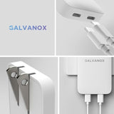 Flat Usb-C Wall Chargers (2 Pack) Ultra Thin Type-C Dual Port Outlet Plug (20W Fast-Charging) Compatible With All Iphone And Samsung Galaxy Phone Models, Folding Prongs (2 Count)
