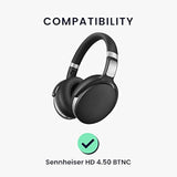 kwmobile Ear Pads Compatible with Sennheiser HD 4.50 BTNC Earpads - 2X Replacement for Headphones - White