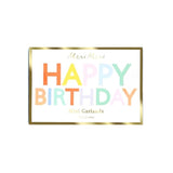 Meri Meri Mini Matchbox Happy Birthday Banner (Pack of 2), Reusable Party Decorations, 5' Birthday Party Banner with Excess Cord