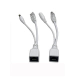 12V Poe Splitter For Ip Cameras, Poe Injector And Poe Splitter Kit With Rj45 Ethernet And Power Via Dc 5.5X2.1 Mm F/M Adaptor Connector,6 Pairs