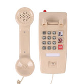 Retro Wall Phone For Home, Landline Vintage Wall Mount Phone With Volume Adjustable & 3 One-Touch Dialing For Seniors, Old Telephone Phones With Mechanical Ringer Indicator For Elderly, Beige