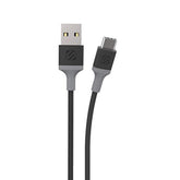 Scosche CA4BY-SP Strikeline USB-A to USB-C Charge & Sync Cable 4-ft. Space Gray/Gray
