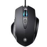 Wired Mouse, Usb Mouse Wired With 6 Buttons Ergonomic Design,1.5M Usb Cable Computer Mice 7200Dpi Optical Mice For Pc Laptop, Matte Black
